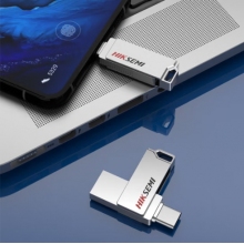 ?？低暎℉IKVISION）128GB Type-C USB3.2手機U盤X327C銀色 高速讀寫雙接口手機電腦通用車載優(yōu)盤